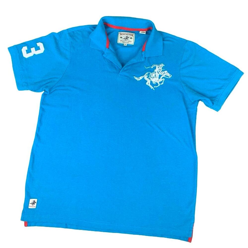 VTG Winchester Embroidered Big Logo Mens Size XXL Polo Shirt